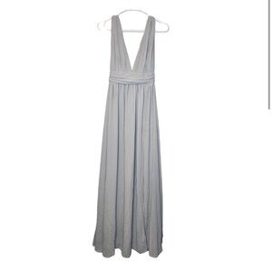 LuLus Heavenly Hues Grey Maxi Dress Gown sz XS